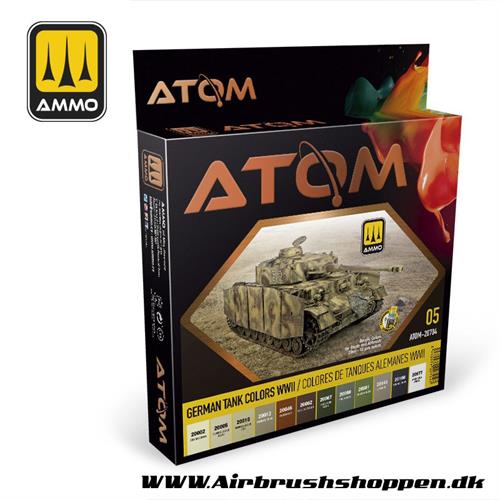 ATOM - 20704 German Tank Colors WWII Set 12 x 20ml